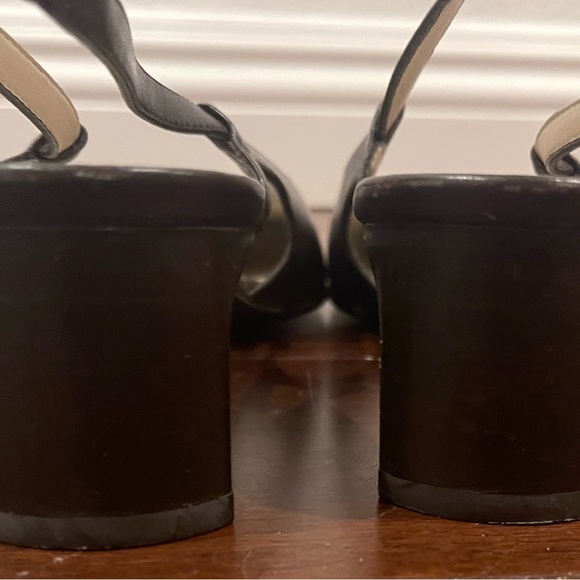 vintage talbots y2k brown slingback block heels 6N - Picture 3 of 5